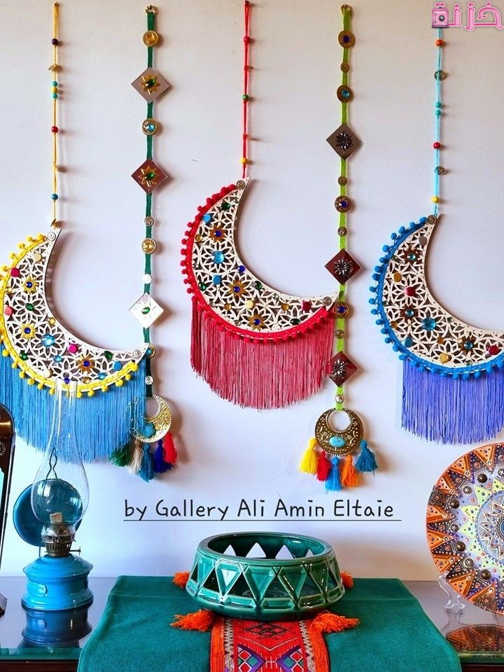 حبل زينة رمضان قماش